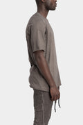 69 by Isaac Sellam | AW25  - Staple spine detail raglan t-shirt, Taupe ROYAL-T