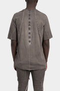 69 by Isaac Sellam | AW25  - Staple spine detail raglan t-shirt, Taupe ROYAL-T