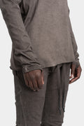 69 by Isaac Sellam | SS25  - Staple spine detail raglan t-shirt,   ROYAL LST TAUPE