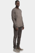 69 by Isaac Sellam | SS25  - Staple spine detail raglan t-shirt,   ROYAL LST TAUPE