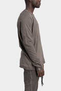 69 by Isaac Sellam | SS25  - Staple spine detail raglan t-shirt,   ROYAL LST TAUPE