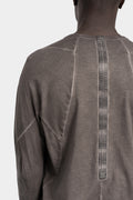 69 by Isaac Sellam | SS25  - Staple spine detail raglan t-shirt,   ROYAL LST TAUPE