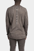 69 by Isaac Sellam | SS25  - Staple spine detail raglan t-shirt,   ROYAL LST TAUPE
