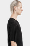69 by Isaac Sellam | AW25 - Staple spine detail cashmere blend t-shirt, Black