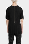 69 by Isaac Sellam | AW25 - Staple spine detail cashmere blend t-shirt, Black