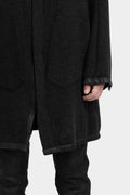 High neck zip up wool coat