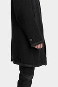 High neck zip up wool coat