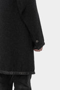 High neck zip up wool coat