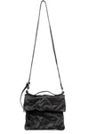 0-Hide | Folded messenger leather bag, Black F25B4sh