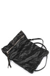0-Hide | Folded messenger leather bag, Black F25B4sh
