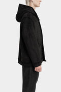 Reversible faux shearling hooded jacket