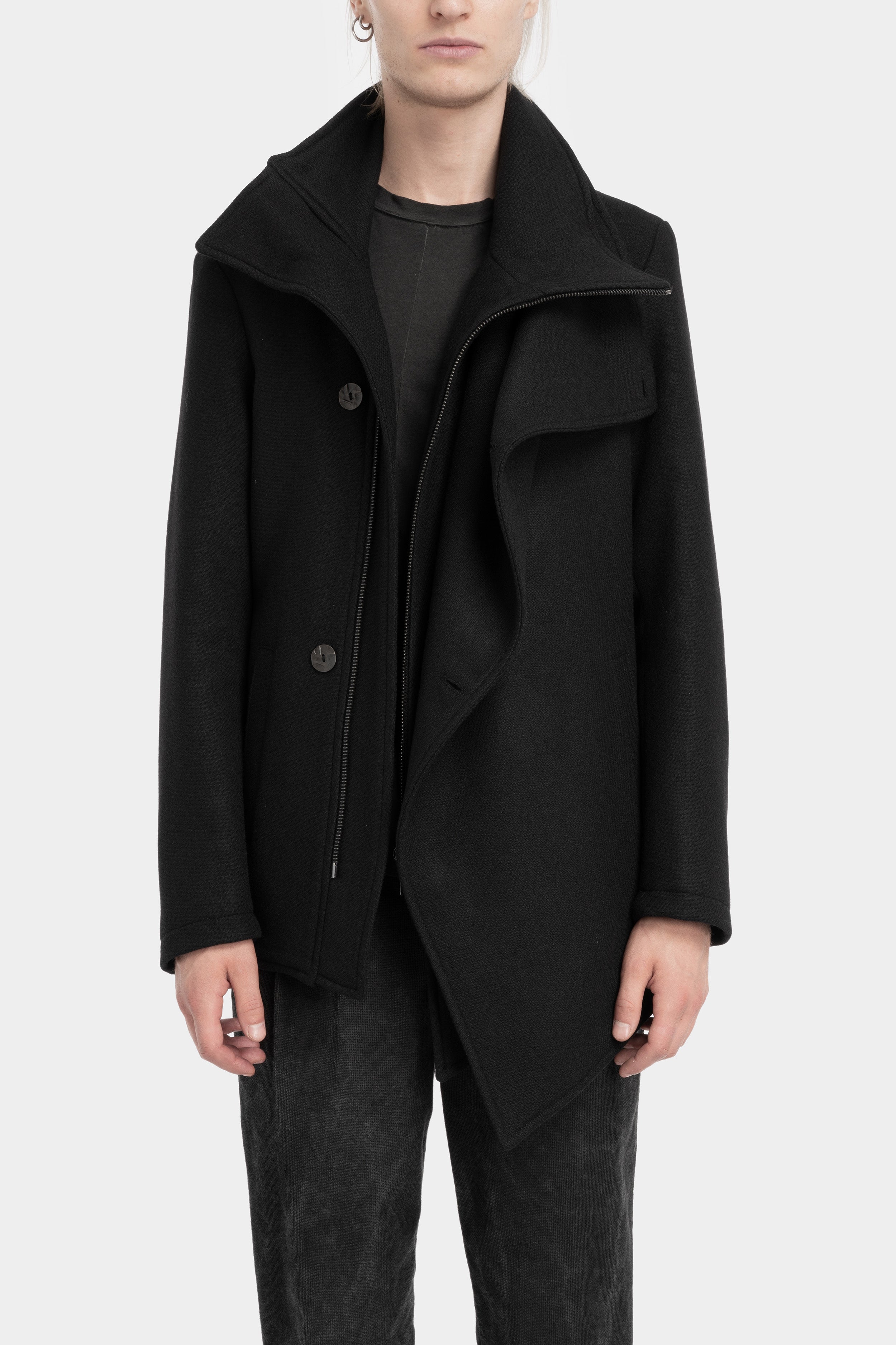 La Haine Inside Us - High neck asymmetrical wool blend La Haine Inside Us - High neck asymmetrical wool blend