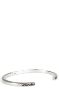Tension silver cuff w black diamonds