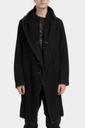 Hooded wool coat