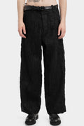 Wide bonded wool blend pants