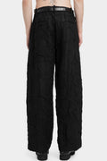 Wide bonded wool blend pants