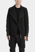 Cotton sweat biker jacket