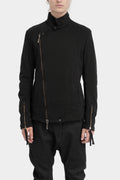 Cotton sweat biker jacket