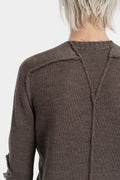Masnada | AW25 - Patch knit sweater , Fango M35A05