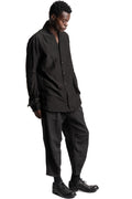 D.Hygen | SS26 - Patchwork Jacquard Tucked Wide Cropped Pants, ST107-1626S