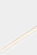 0-Hide | Silver buckle leather belt, Dirt white F25blt5