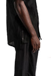 D.Hygen | SS26 - Silk Cotton Washer Double Open Band Collar Half Sleeve Shirt, ST102-0626S