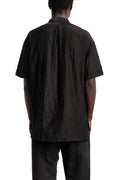 D.Hygen | SS26 - Silk Cotton Washer Double Open Band Collar Half Sleeve Shirt, ST102-0626S