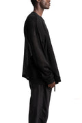 D.Hygen | SS26 - Cotton Low Gauge Knit Cardigan Layered Pullover, ST101-0426S