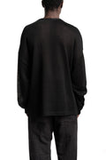 D.Hygen | SS26 - Cotton Low Gauge Knit Cardigan Layered Pullover, ST101-0426S