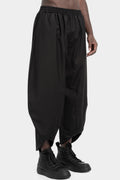 Wide drop crotch drape pants