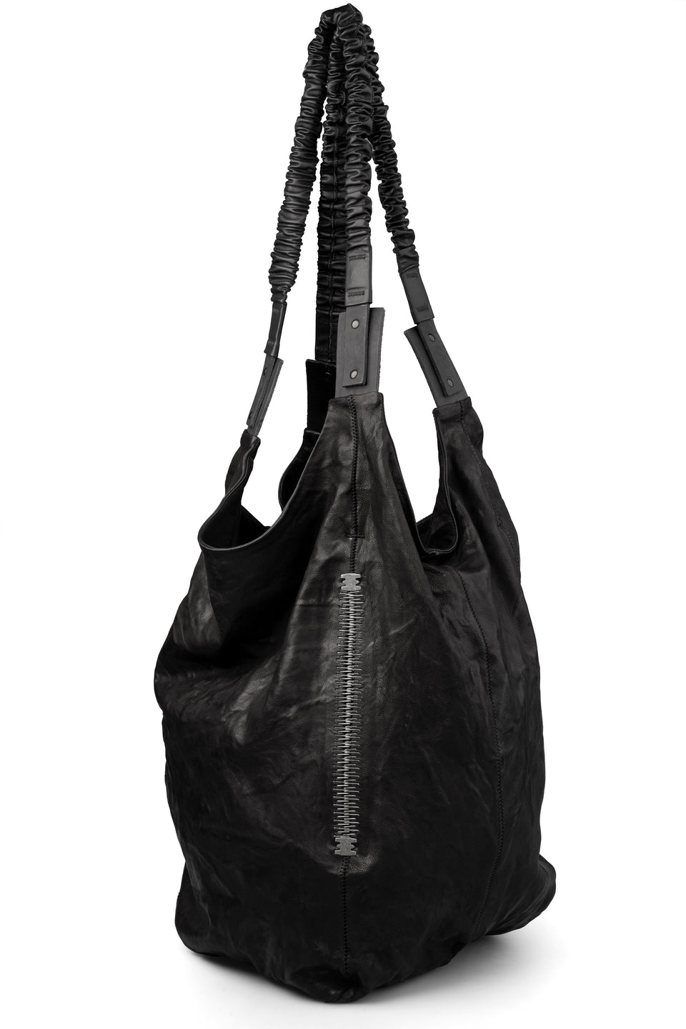 Large Crossbody Double Strap leather bag