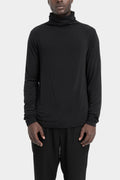 Modal cashmere long sleeve turtleneck tee