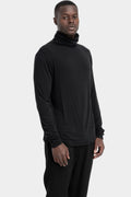 Modal cashmere long sleeve turtleneck tee