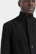Crinkled wool blazer
