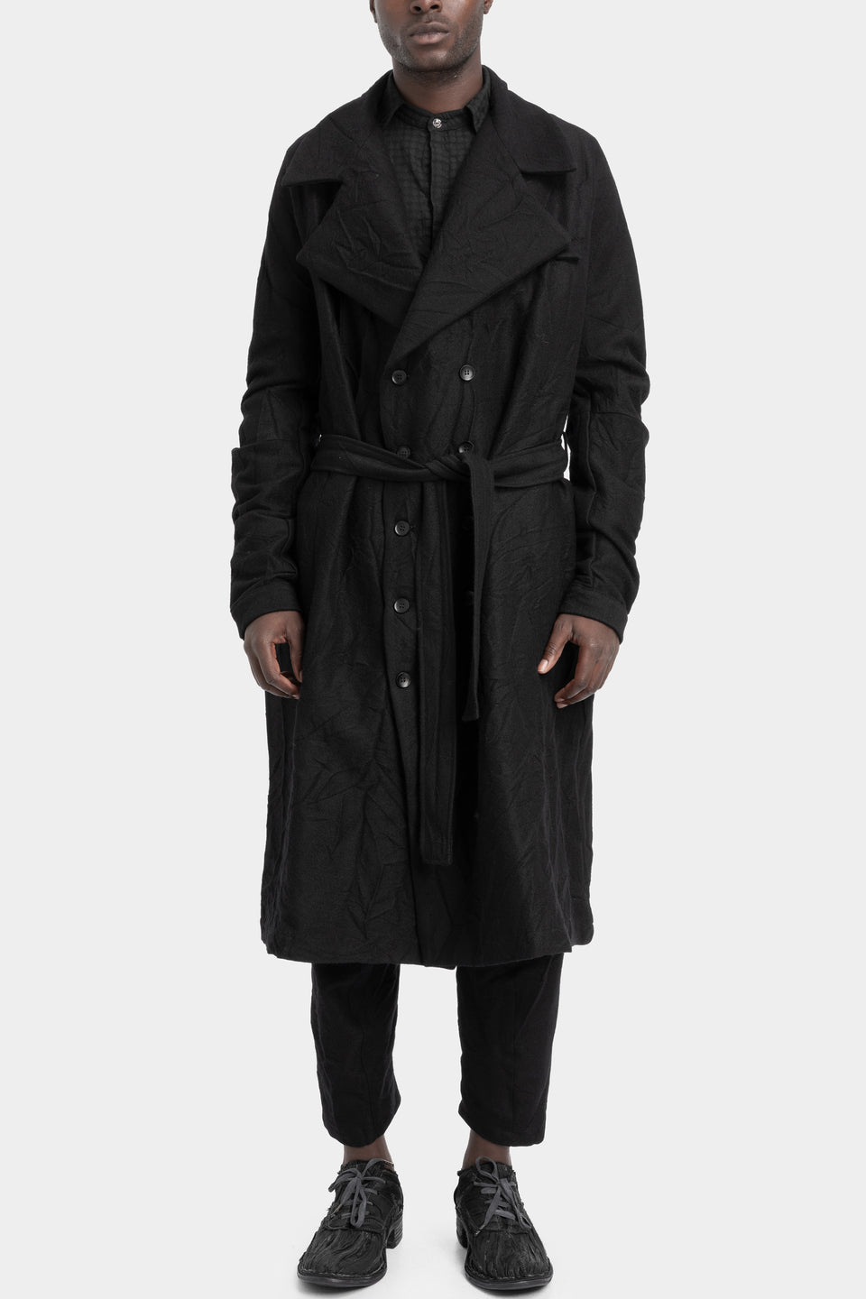 Wool trench coat