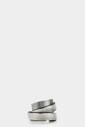 Double folded silver ring