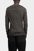 Double layer lightweight cotton t-shirt, Brown resin