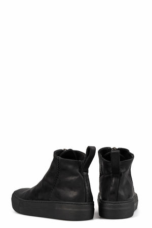 Incarnation | Low front zip leather sneakers, 11V-71167