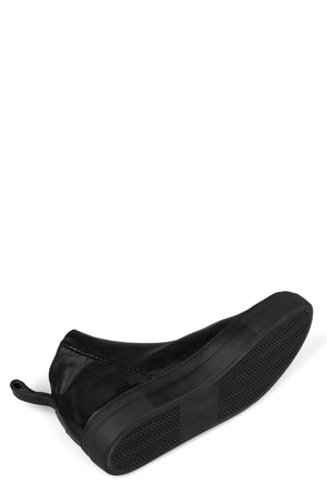 Incarnation | Low front zip leather sneakers, 11V-71167