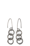 Silver earring thick link