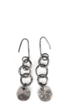 Silver earring coin link