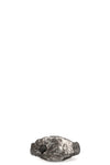 Signet silver ring with black diamond