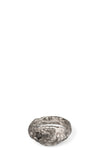 Signet silver ring with black diamond