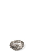 Signet silver ring with black diamond