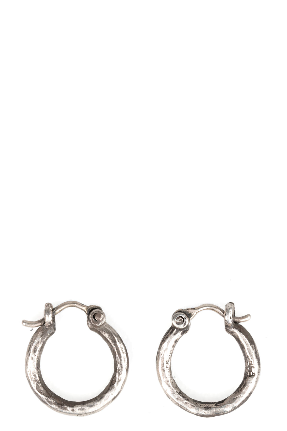 Oval silver earrings