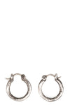 Oval silver earrings