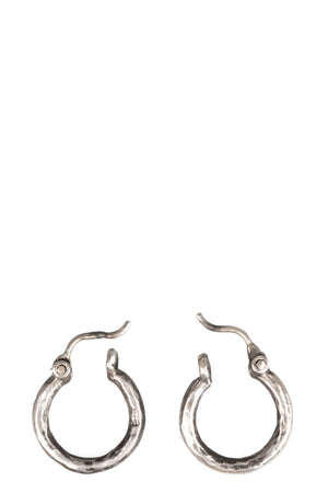 Oval silver earrings