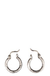 Oval silver earrings