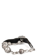 Chunky silver bead bracelet