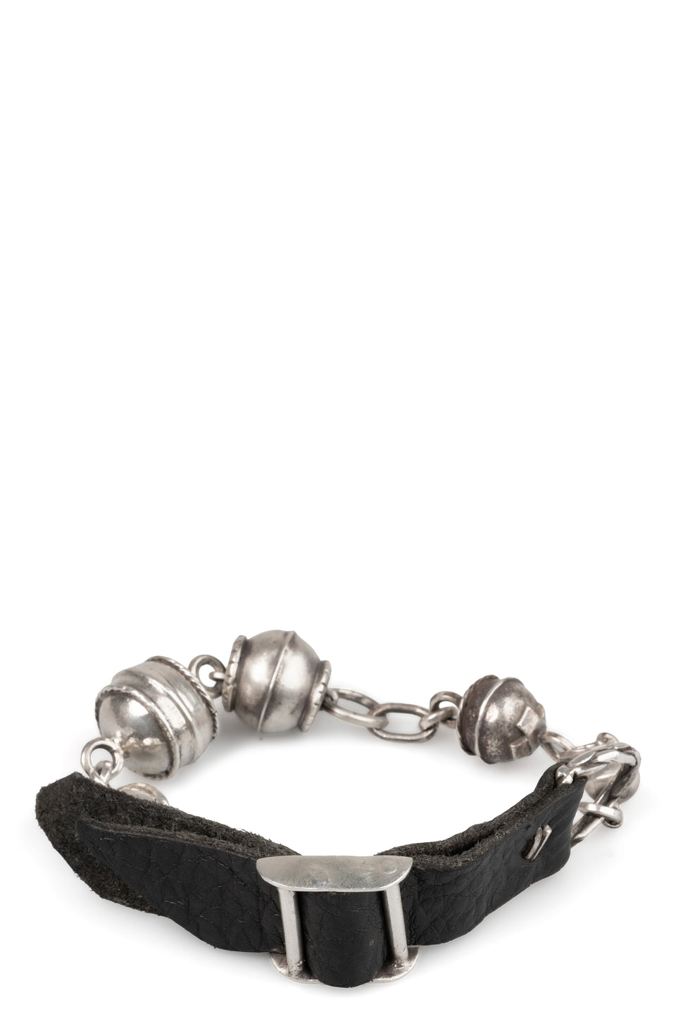 Chunky silver bead bracelet